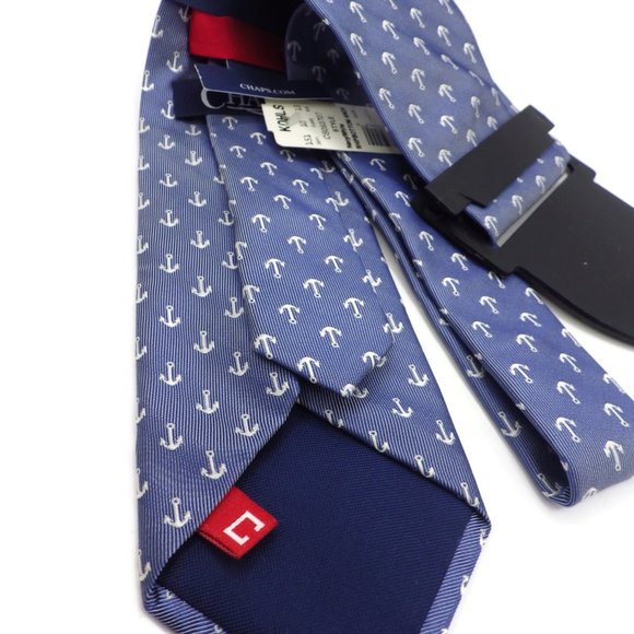 Ralph Lauren/ CHAPS/ Necktie/ Blue with Anchors - Picture 4 of 4